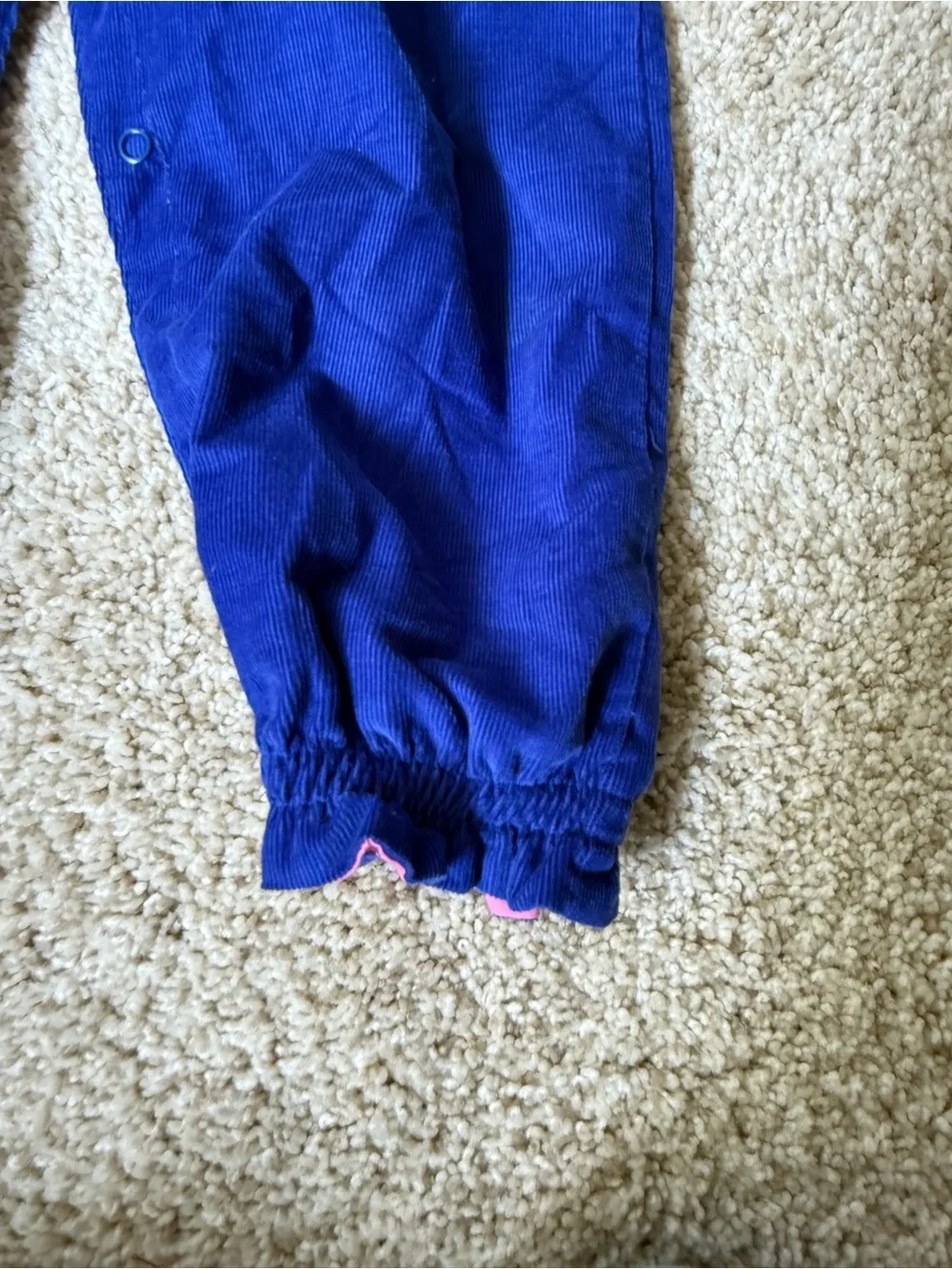 The Beaufort Bonnet Company Blue Romper with Pink Details